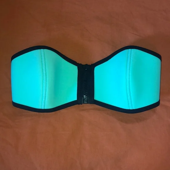 Triangl Swimwear Aqua and Black Bikini - Picture 2 of 7